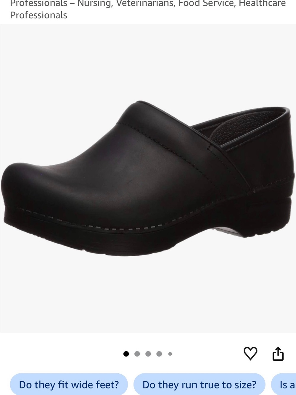 Dansko Black Professional Clog